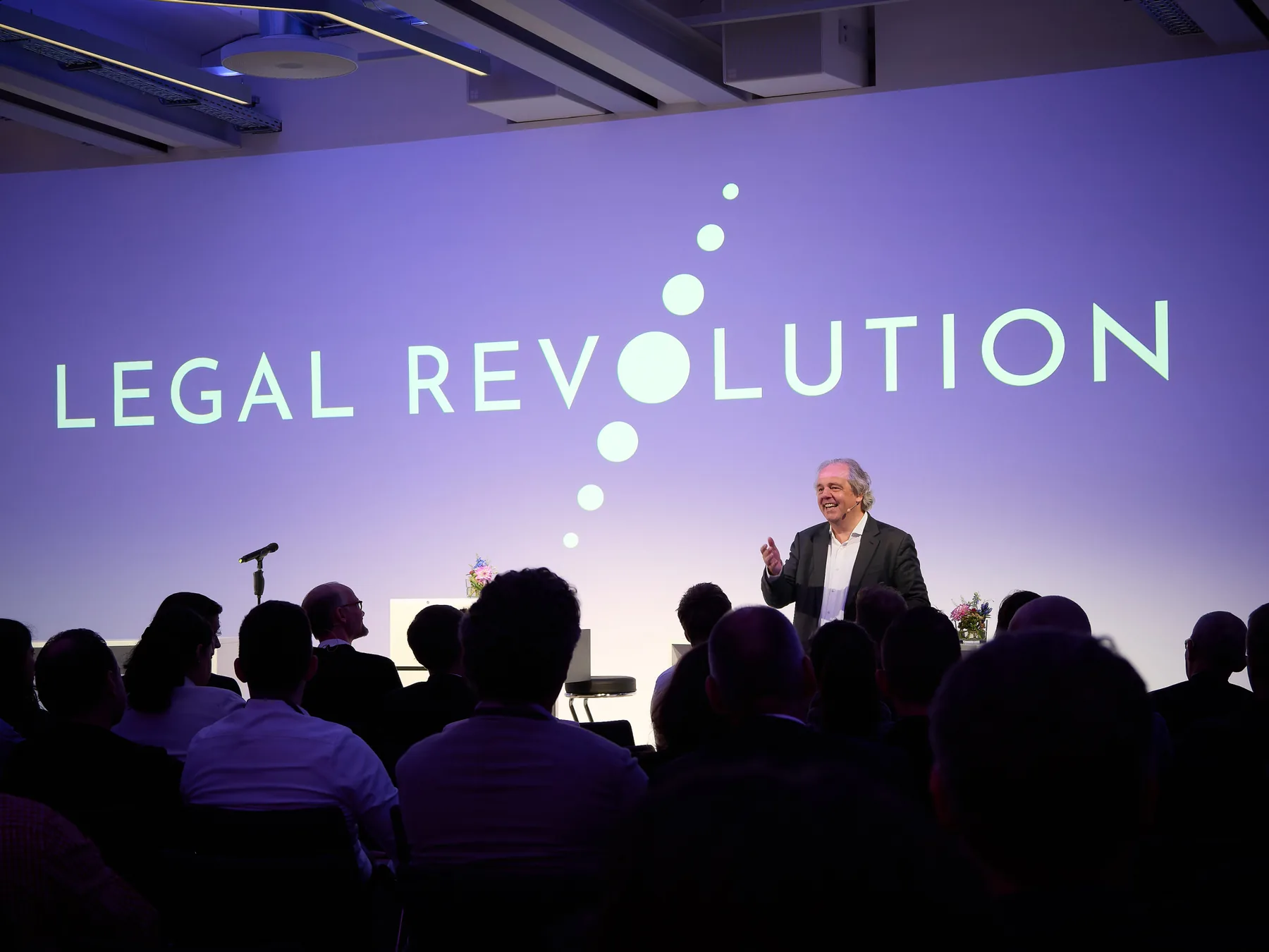 Legal Revolution keynote with audience and stage atmosphere