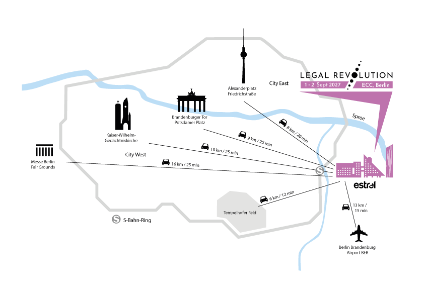 Distances and travel orientation for Estrel Berlin